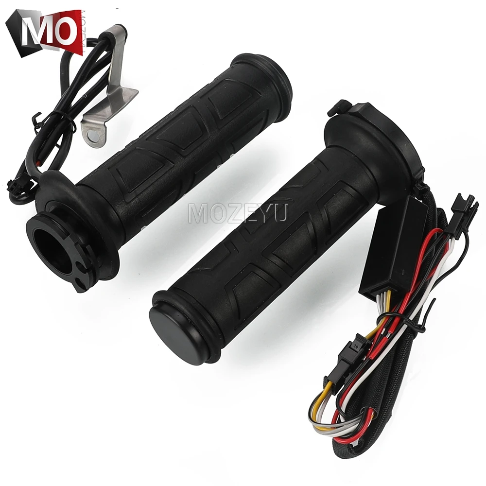 12v 7/8 "22mm motocross apertos de mão quentes aquecidos para suzuki gsx 1100 1250 1300 1400 650 gsxs gsxr 125 150 250 400 600 750 1000 1100