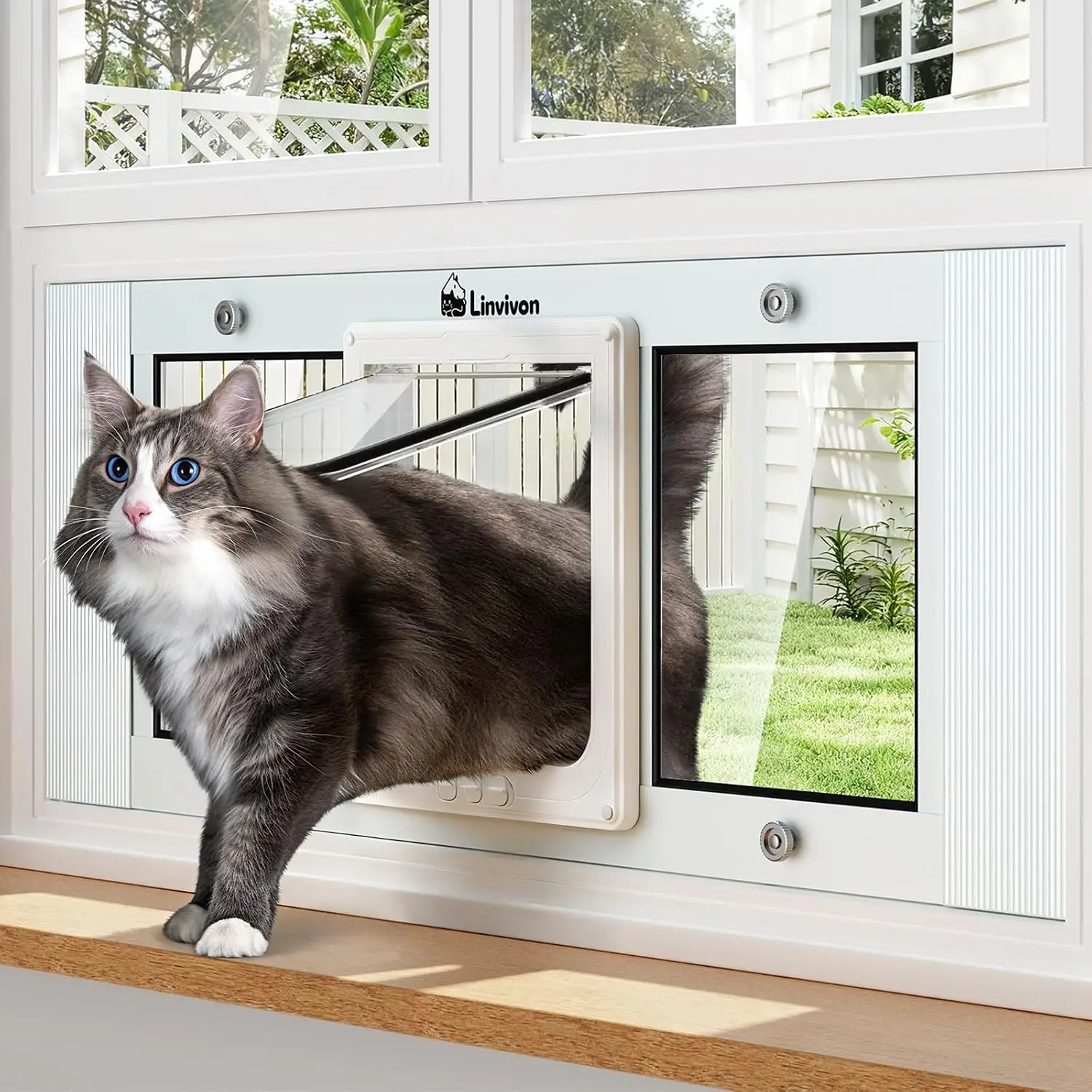 Adjustable Cat Door for Window, 27
