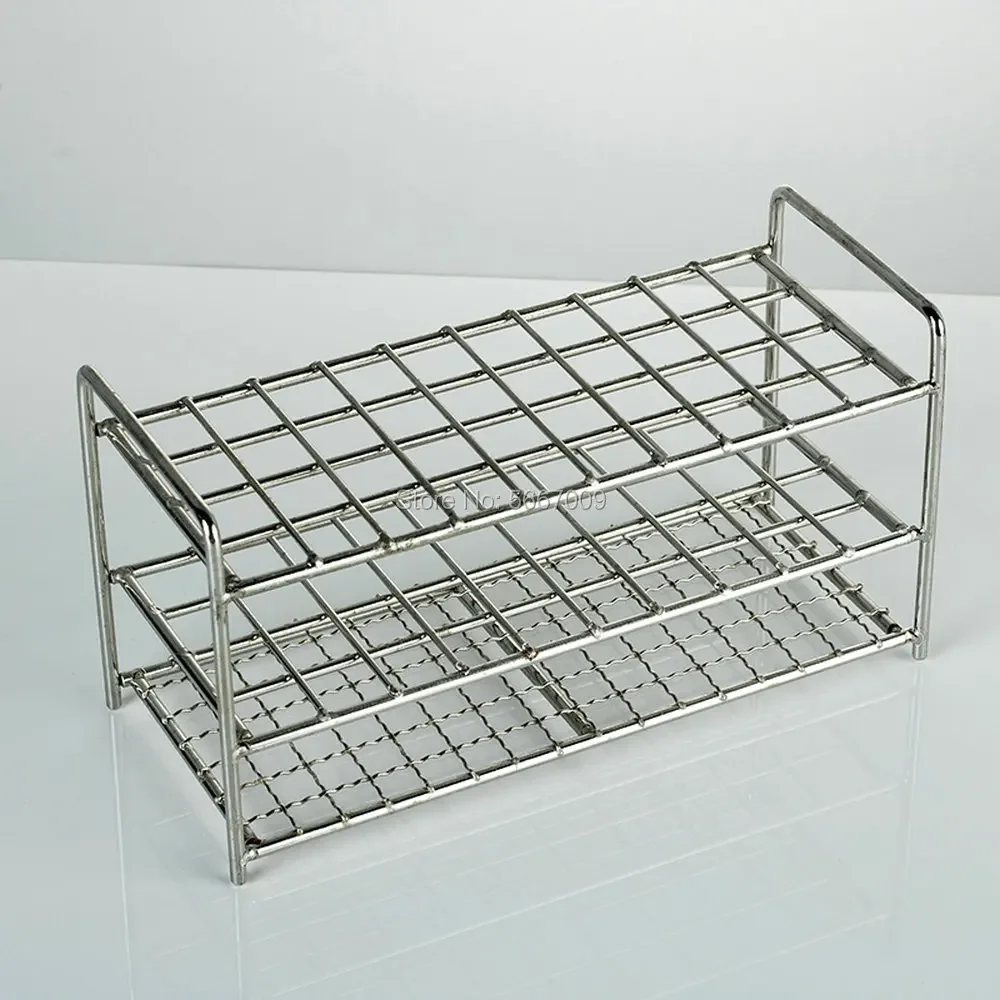 

1PCS Lab Stainless Steel Wire 40holes/50holes Centritube Tube Holder Test Tube Rack for Hole Size13/16/17/19/21/26/30/32mm Tubes