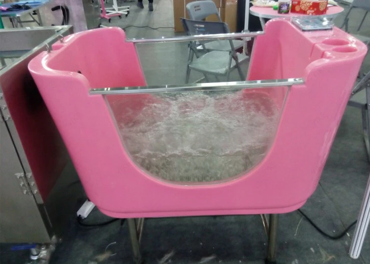 Pet Salon Cleaning Grooming Equipment Washing Shower Station Puppy White Bathing Tub Canine Ozone Therapy Pet Spa Bathtub