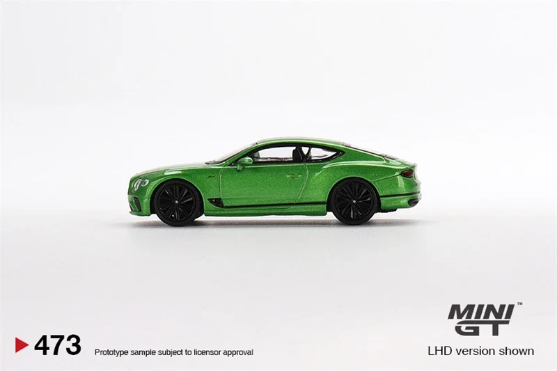 Continental GT velocidade verde Apple Diecast modelo carro, MINI GT 1:64, 2022