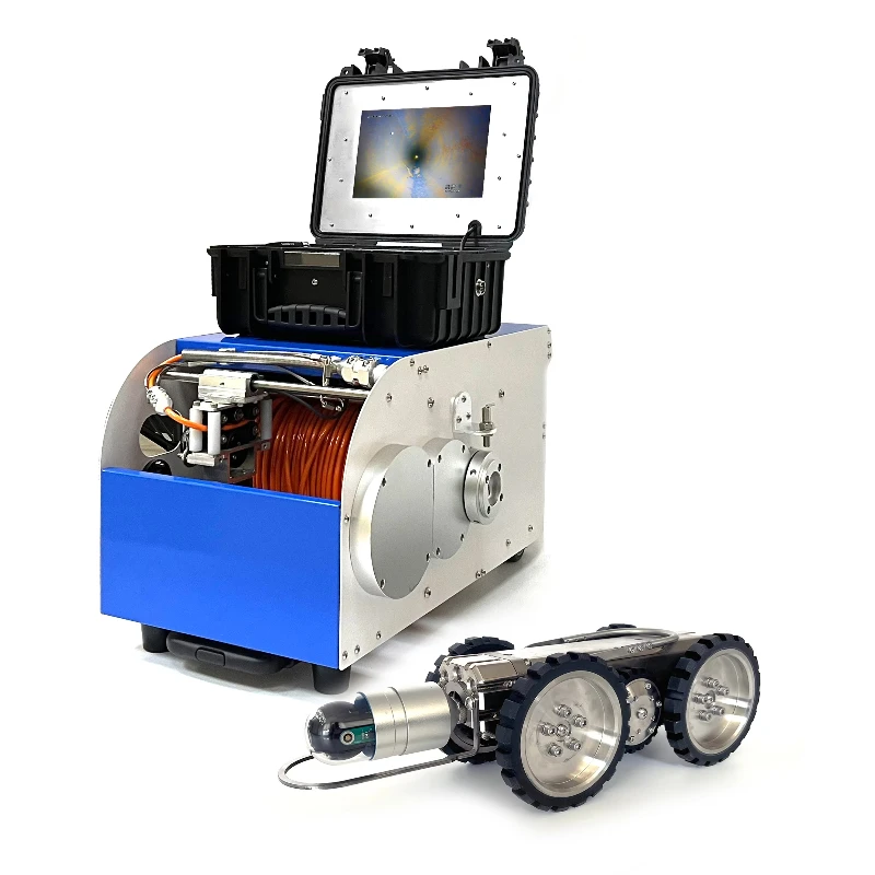100 متر 360 درجة دوران أنابيب الصرف الصحي التفتيش الزحف كاميرا روبوتية ل 120-600 مللي متر #1