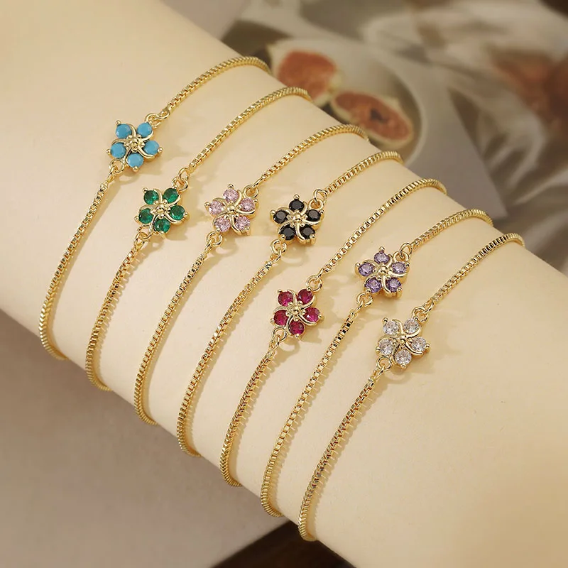 

HECHENG,Spring New Korean Flashing Butterfly Flower Adjustable Safety Bracelet Ladies Birthday Party Jewellery Gift