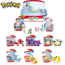 Original Takara Tomy Pokemon Anime Action Figures Pikachu Gyarados Eevee Snorlax Scizor Ash Greninja Gengar Toys Kids Xmas Gifts