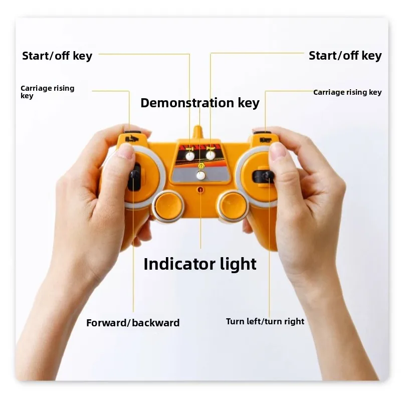 Радиоуправляемый самосвал Double Eagle в масштабе 1/20 со светом и звуком, игрушечная модель инженерного автомобиля с дистанционным управлением для мальчиков, детский подарок