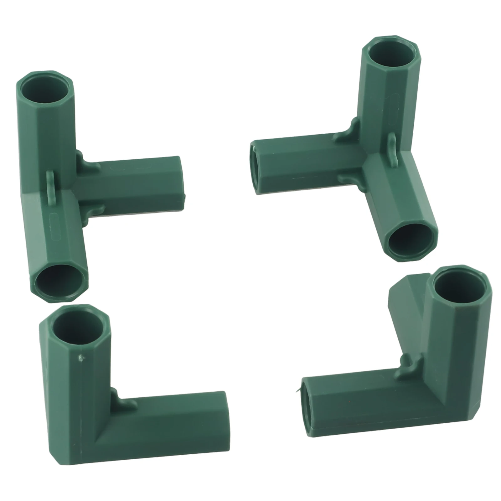 4Pcs 16mm Plastic Greenhouse Frame Building Connectors Green Outdoor Garden Structure Pole Joints Adapter DIY 3 Way Bracket