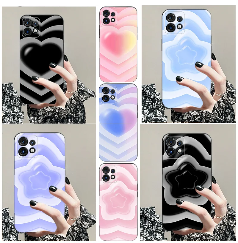 

TPU Black Soft Phone Case For Moto G 84 64 30 85 x Pro Ultra 200 50 54 14 4 5 04 24 s 34 40 neo Love Star Simple Fashion Series