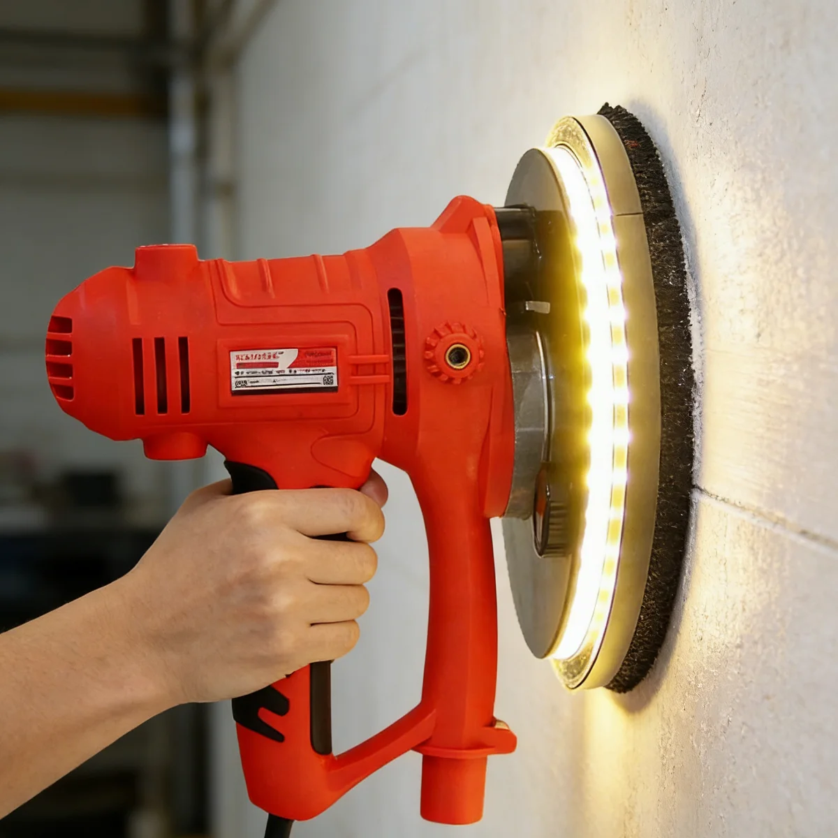 Handheld Electric Polisher 1250W Wall Grinder Dustless Wall Sanding Machine for Shiny Ceramic Tile, Floor Surface Refinishing