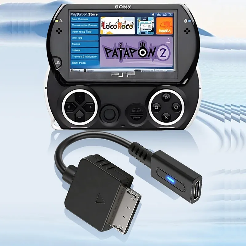 

for PSP GO PD Charging Cable USB C Convert Adapter Power Supply Cord with Instruction Light for Sony PlayStation Portable GO