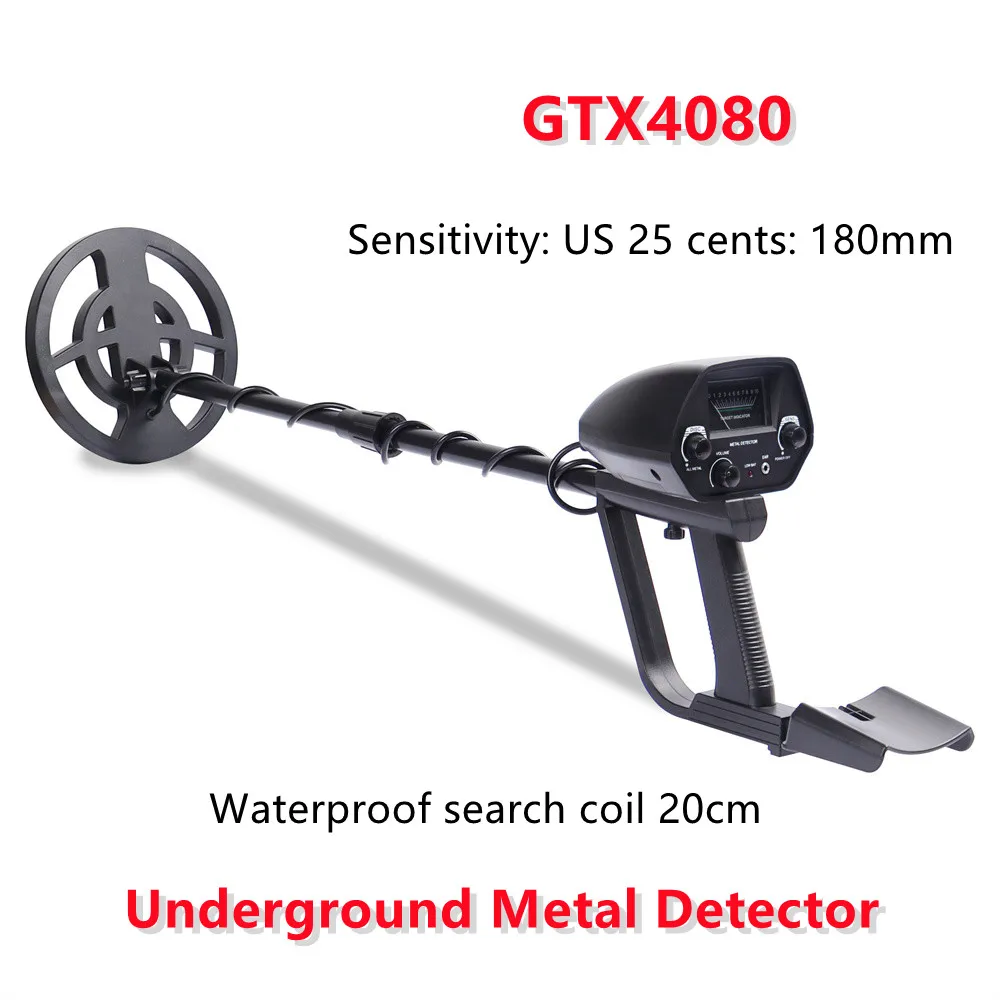 GTX4080 Underground Metal Detector Gold Detector Pinpointing Metal Treasure Hunter Professional Gold Finder 8 Inch Search Coil