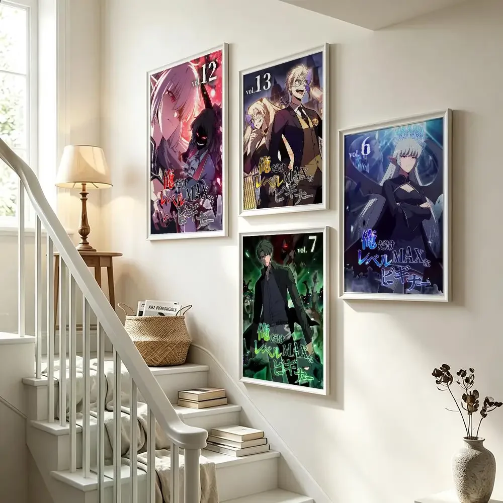 comic I’m the Max‑Level Newbie Poster Poster HD Waterproof Self-adhesive Art Print Wall Decor for Bedroom Living Room Gift