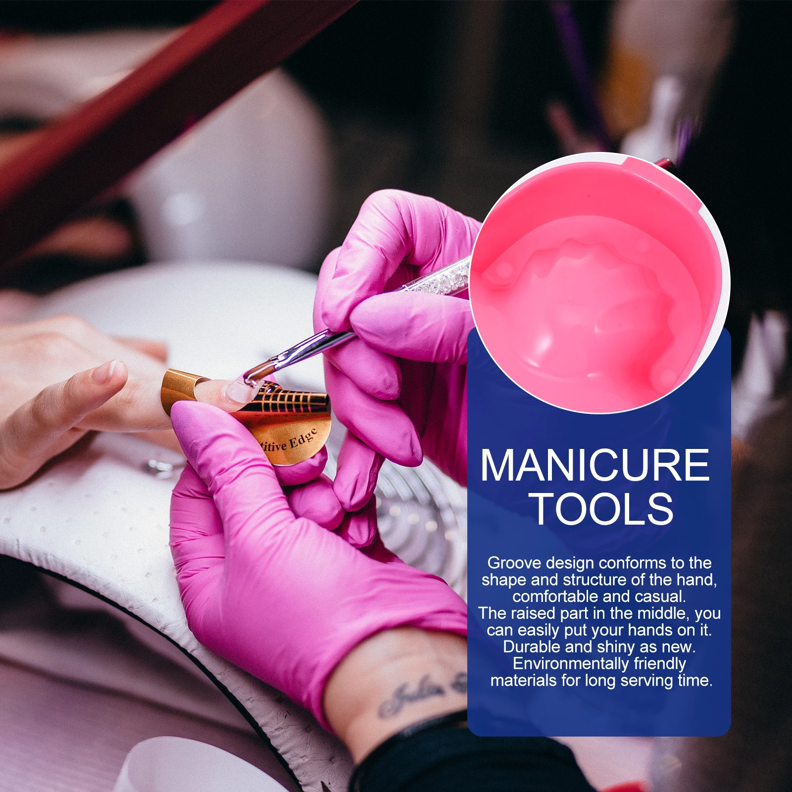 

4pcs Hand Soak Nail Color Removing Bowl Nail Art Polish Bowl for Color Removing Spa Tools Home Salon Use Premium PP