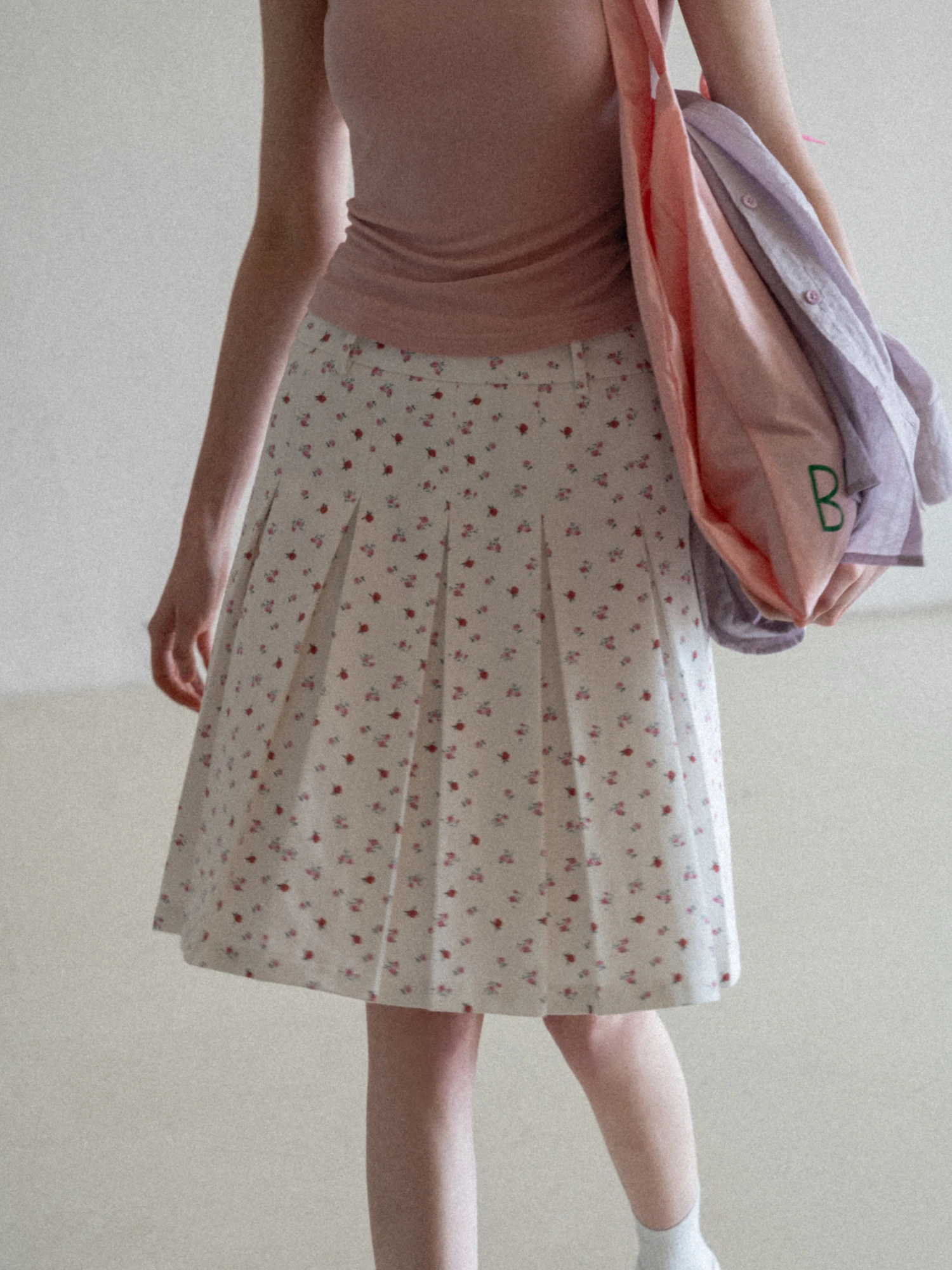 

Юбка Eggka с высокой талией, плиссированная, с цветочным принтом, женская, летняя, повседневная, приталенная, А-силуэт, из полиэстера