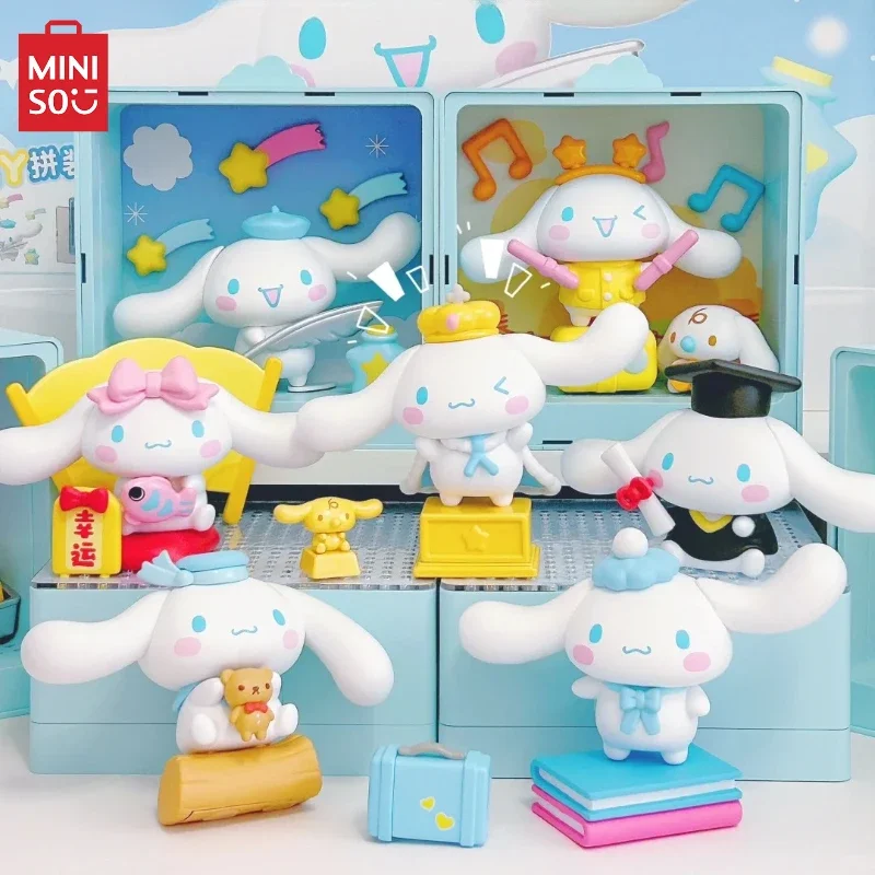 MINISO Genuine Cinnamoroll Wish List Series Blind Box Microbox Model Kawaii Children Birthday Gift Table Decoration Ornaments