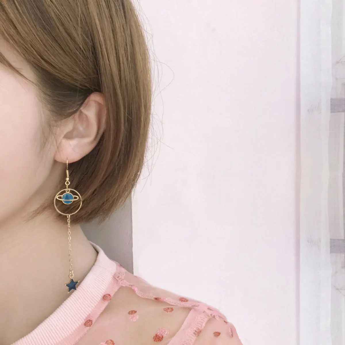 

6 Pairs Of Long Tassel Star Shape Earrings Fashion Jewelry For Women Stylish Accessories Ear Pendants