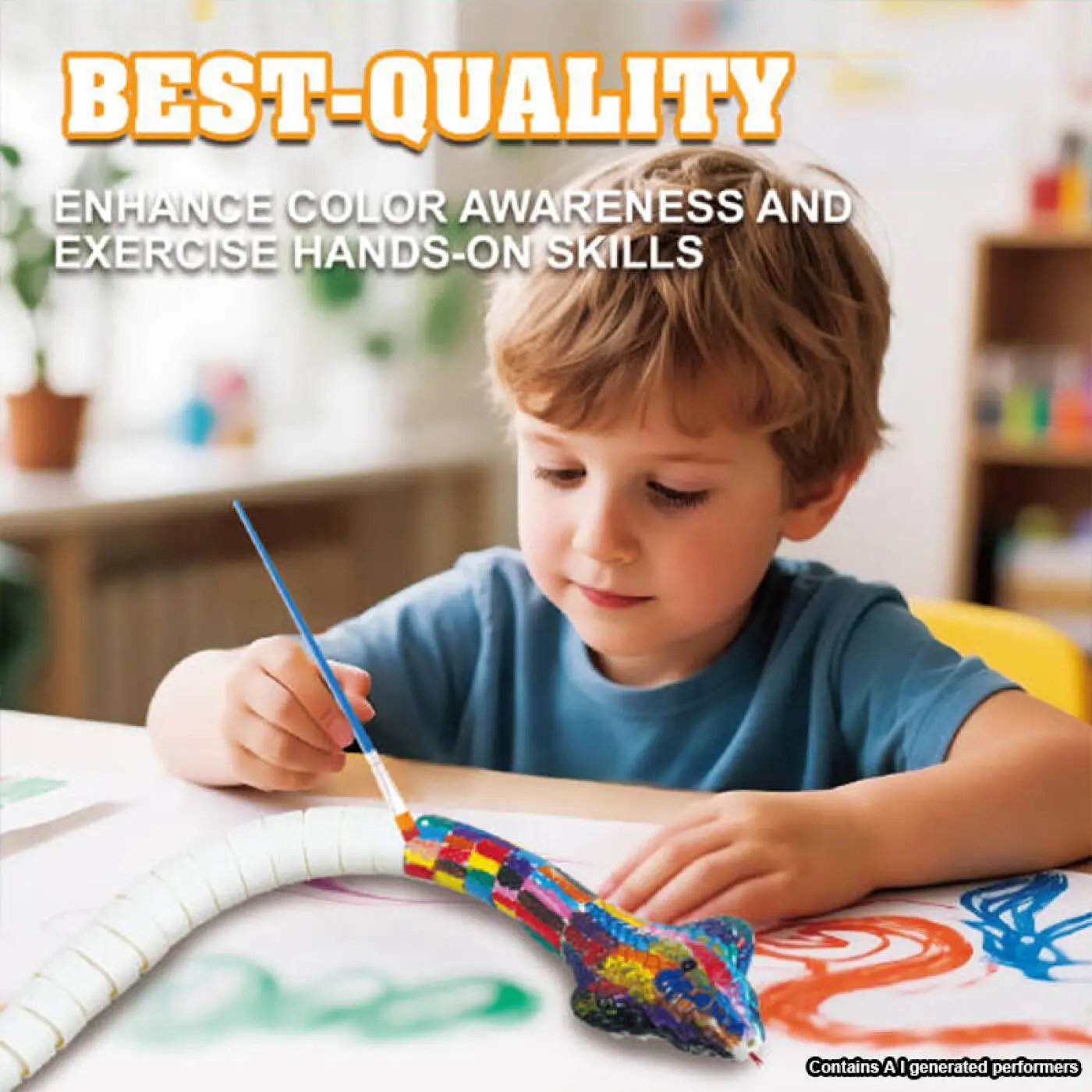 RC Snake DIY Painting Kit Electric Snakes Rattlesnake Model Sensor and Remote Control Animals Educational Toys Art Gift Children