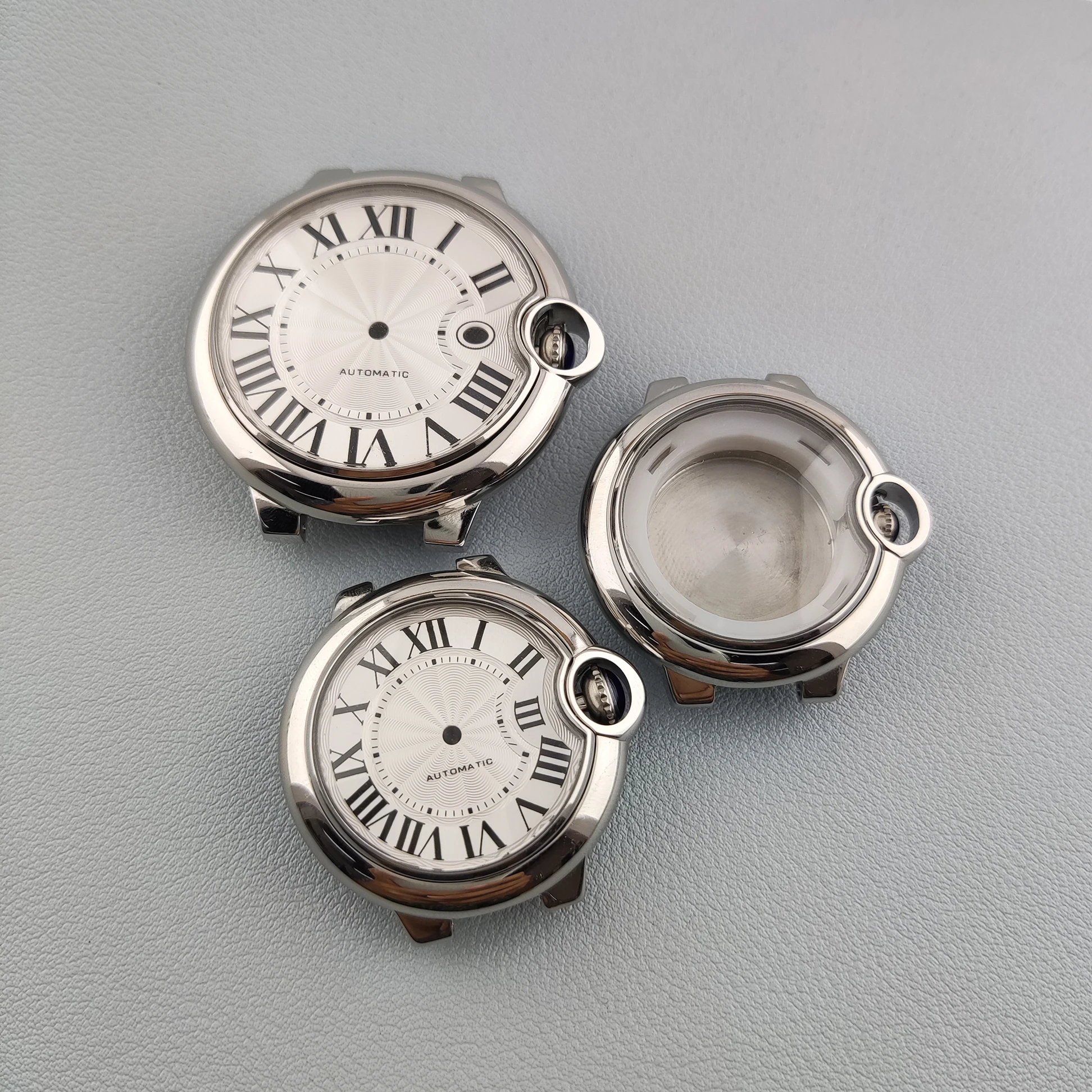 Miyota 8215 CASE 41mm Couple Watch Case Blue Balloon Watch Case Stainless Steel Women Watch Accessories Parts Female Watch Case