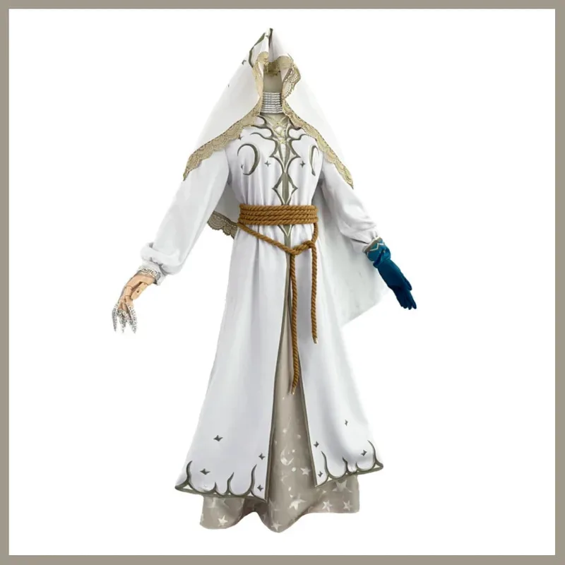 Juego Identity V Seer disfraz de Cosplay Eli Clark piel moda estilo étnico exótico capa blanca uniforme hombre mujer traje de Halloween; 2'