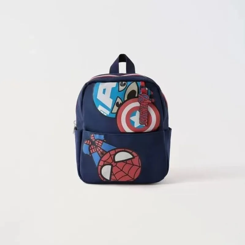 Mochila Spiderman animada dos desenhos animados da Marvel, moda versátil para homens e mulheres, leve e conveniente para transportar livros