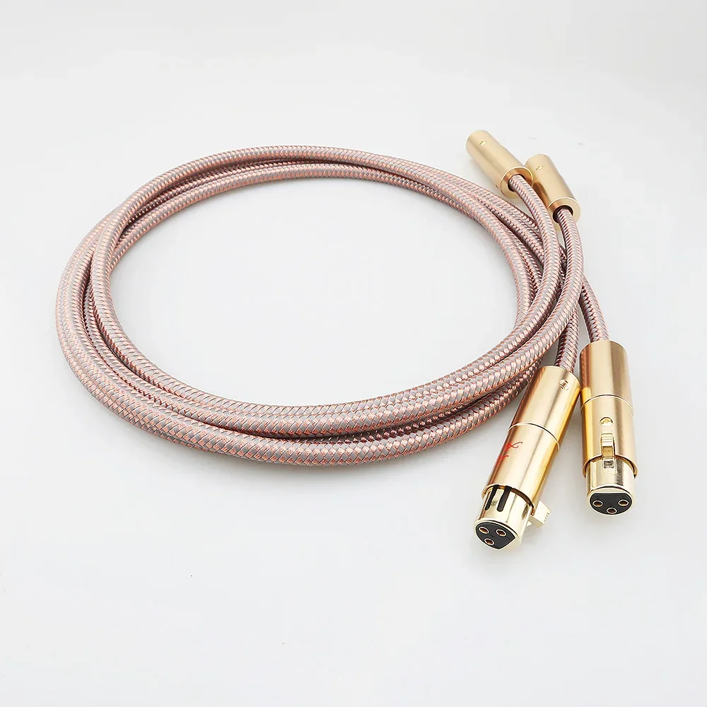 High Quality Hifi RCA Cable Accuphase 40th Anniversary Edition XLR Interconnect Audio Cable XLR Male to Female Gold plated plug