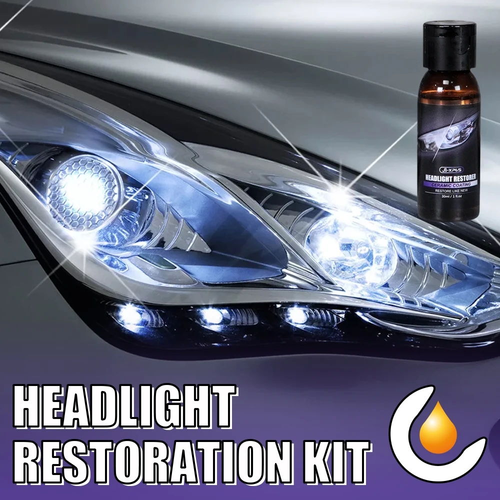 JB Headlight Restoration Kit Headlamp Lens Restore Oxidation Yellow Scratch Vague Restore Polishing Cleaning Tools