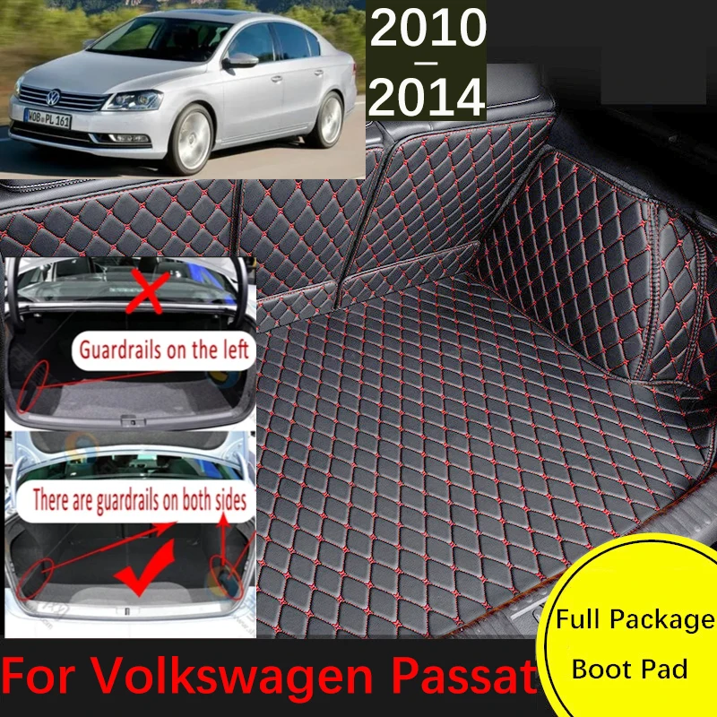 

Custom Luxury Leather Car Trunk Mat For VW Volkswagen Passat B7 2010~2014 Waterproof Mat Tray Carpet Mud Car Accessories