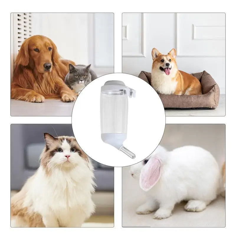 Pet Kennel Water Dispenser Cage Mounted Hangable Dispenser Cat Cage Hang Automatic Food Water Dispenser For Small Medium Dogs