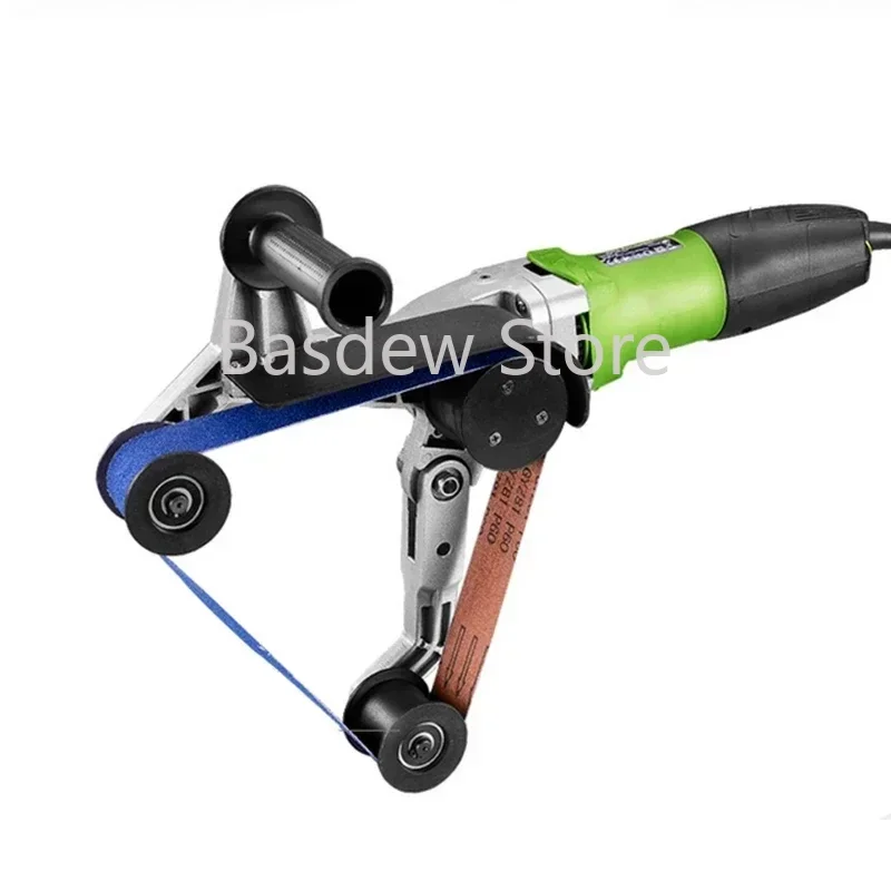 

110V stainless steel round tube wire drawing machine, three-wheel polishing machine, grinding belt machine