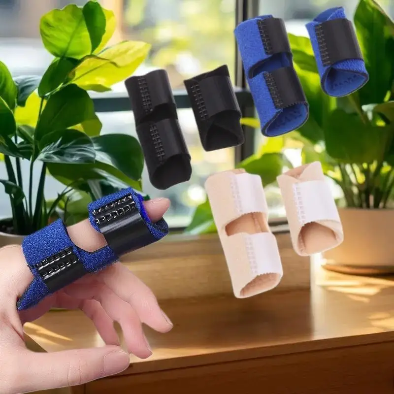 مجموعة قفازات واقية لاستقامة وتثبيت الأصابع؛ معدات رياضية للجنسين مكونة من 5 قطع لدعم الأصابع/المفصل المكسورة