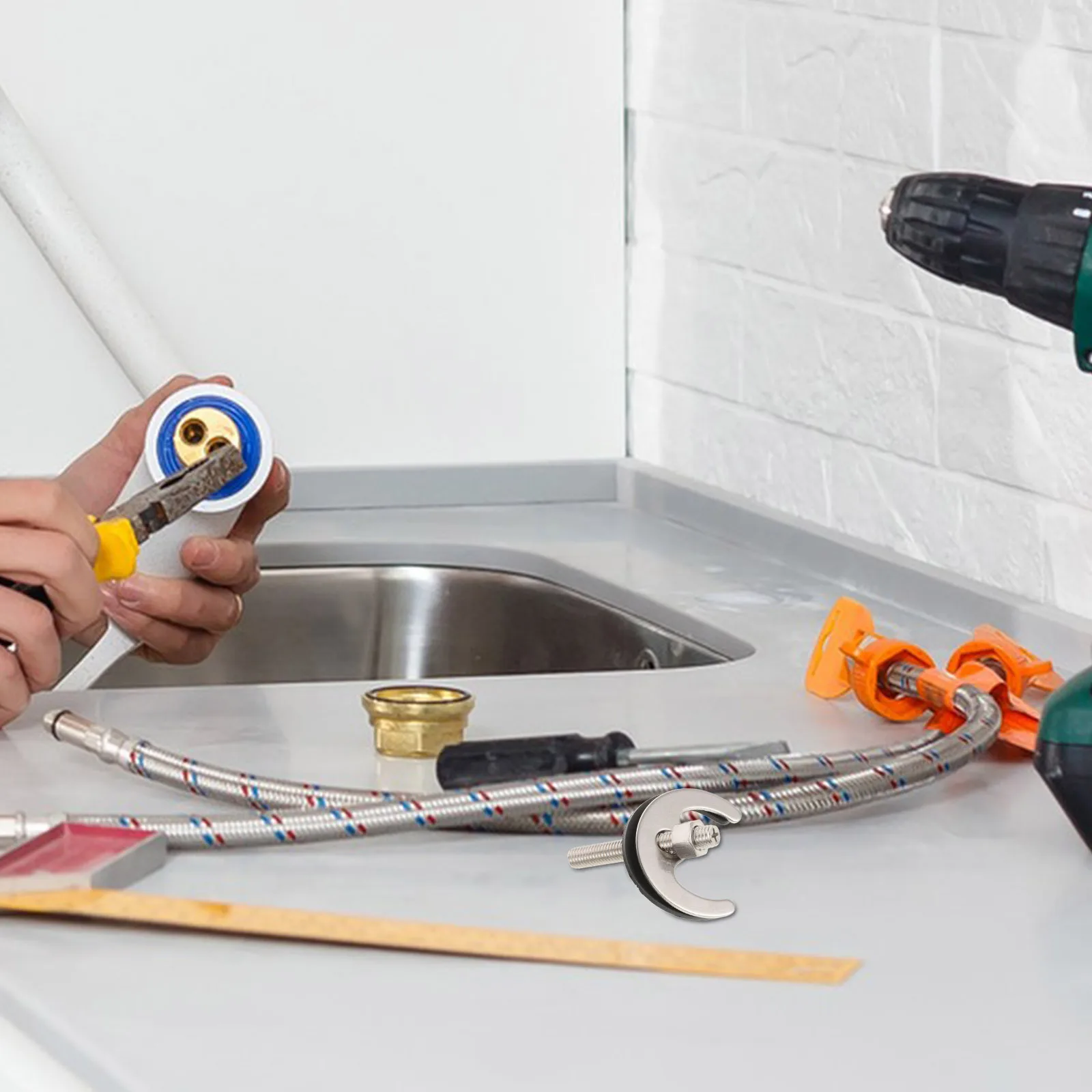 

1 set 1 Set Faucet Fixing Kit With Extended Screw For Sink Tap Installation Mounting Tool Kitchen Bathroom Repair Accessories