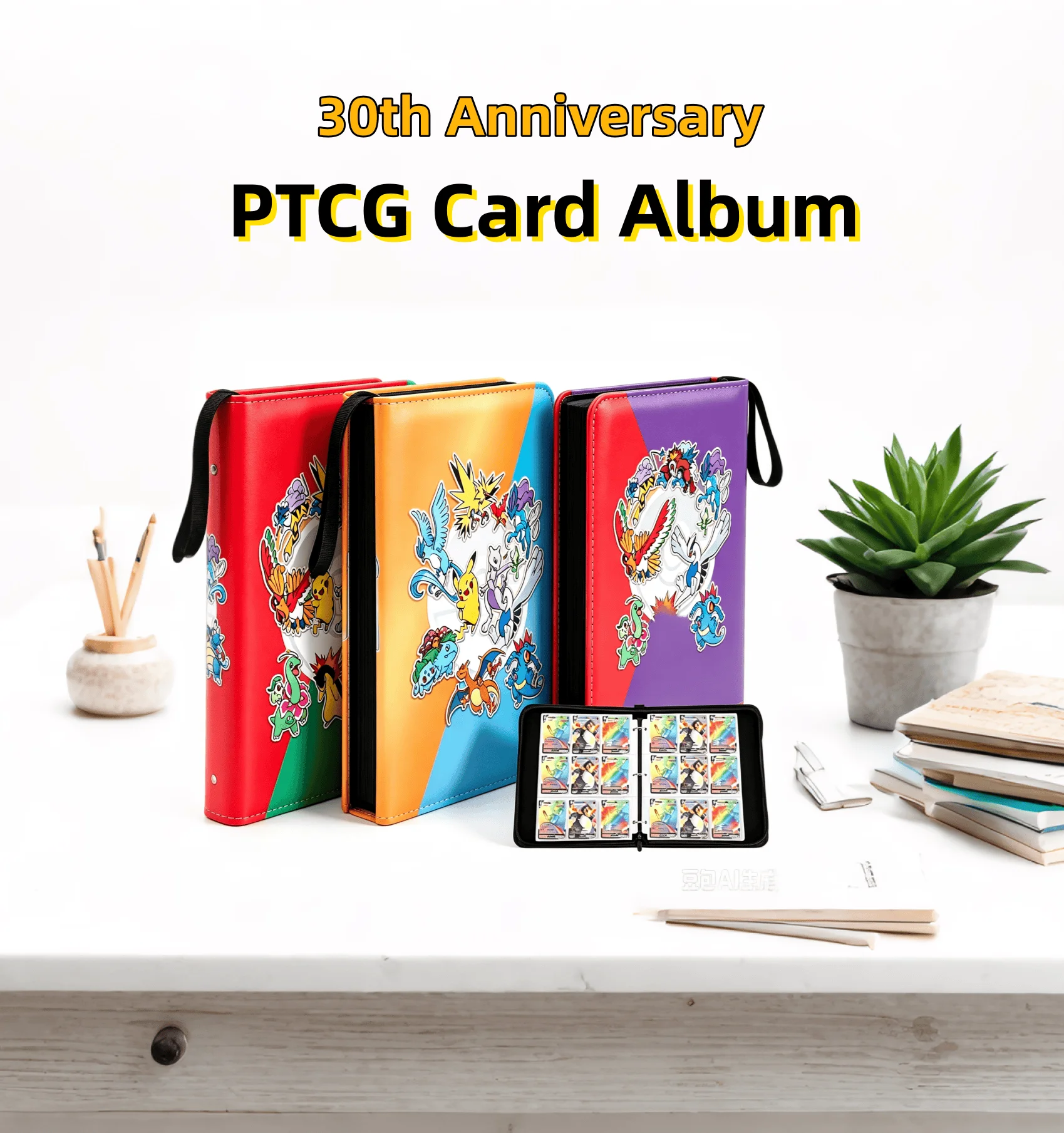 album-de-cartes-a-collectionner-pokemon-edition-speciale-30e-anniversaire-avec-9-pochettes-en-cuir-synthetique-grande-capacite-pour-ranger-vos-cartes