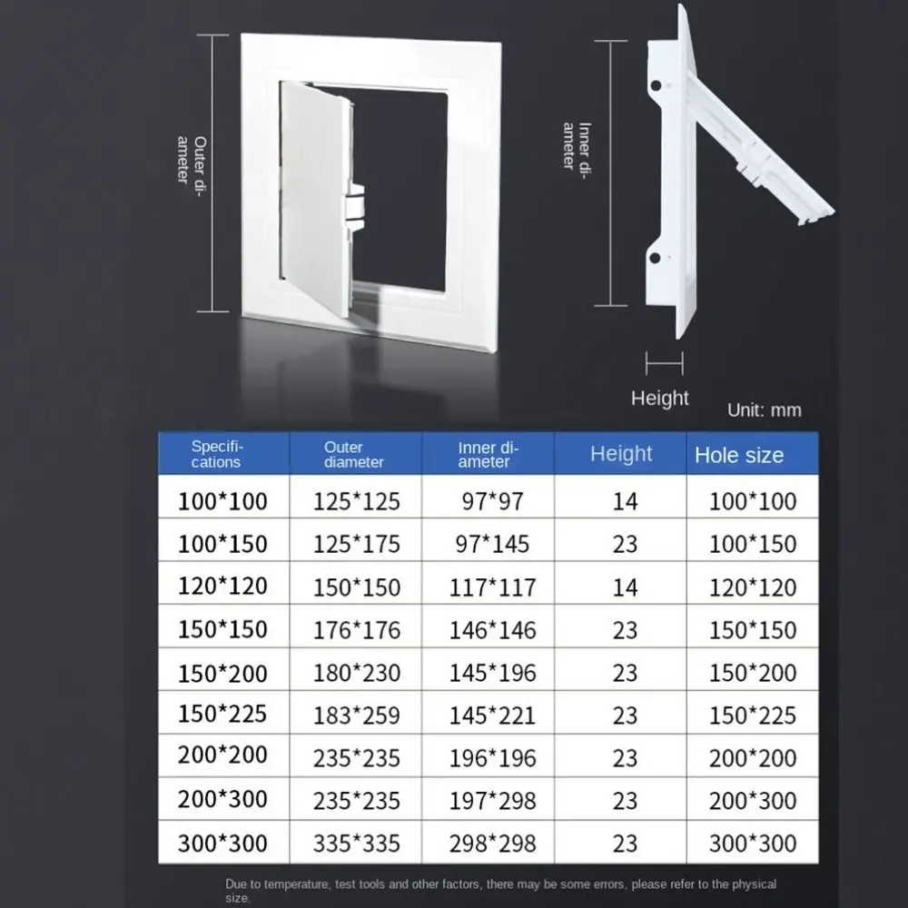 Box Door Lock White Access Panel Door Plastic Removable Opening Flap Cover Plate Wall Access Doors Doors Wall Ceiling