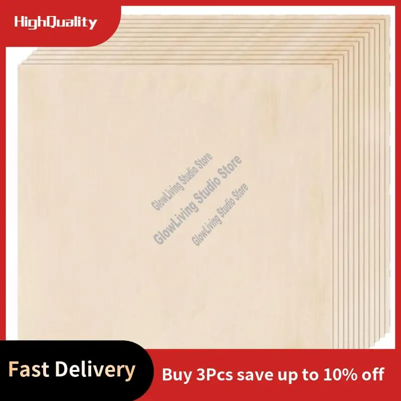 

Basswood Sheets 12 Pack,12X12x1/8Inch Plywood Sheets,3Mm Basswood For Laser Cutting,Laser Engraving Blanks,Drawing-A50M