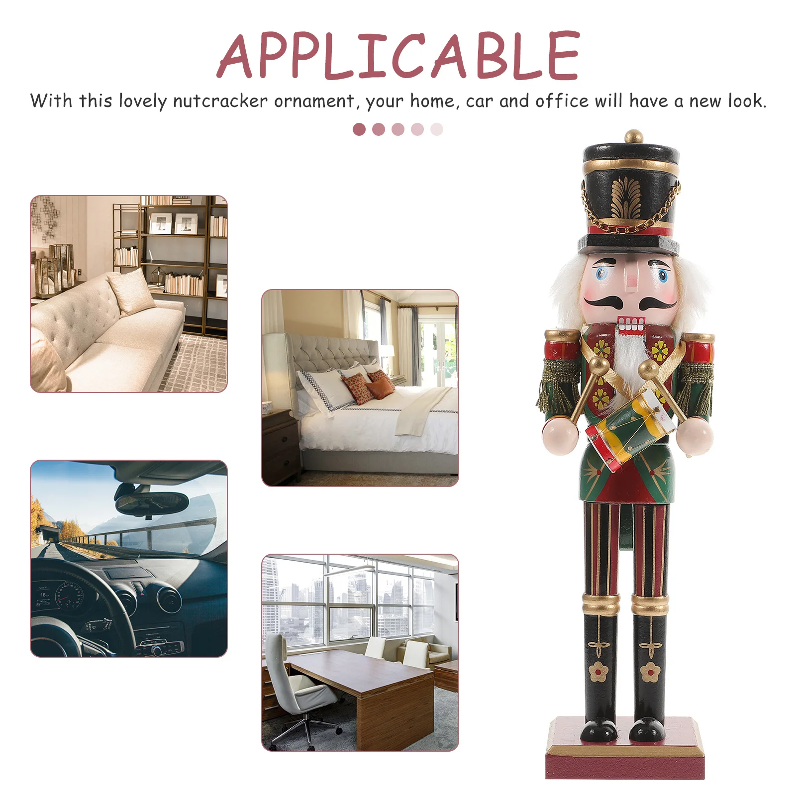 

CHILDWEET Nutcracker Soldier Christmas Decoration Ornament Outdoor Light Festoon Figures Inflatable Party Wood Decor