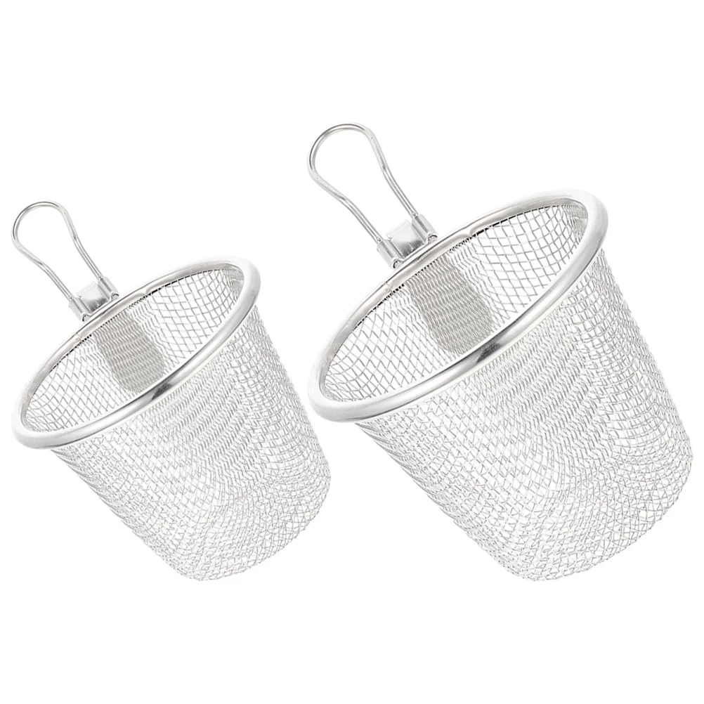 

2 Pcs Stainless Steel Colander Pasta Baskets Mesh Filter Scoops Kitchen Spoons Food Colanders Hot Pot Strainer