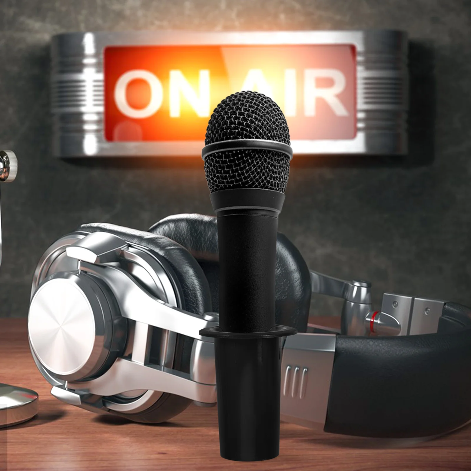 

6 шт. подставка для микрофона, настольный держатель, стабильная основа для офисной студии, домашнего использования, пластиковая стойка для микрофона, настольная подставка