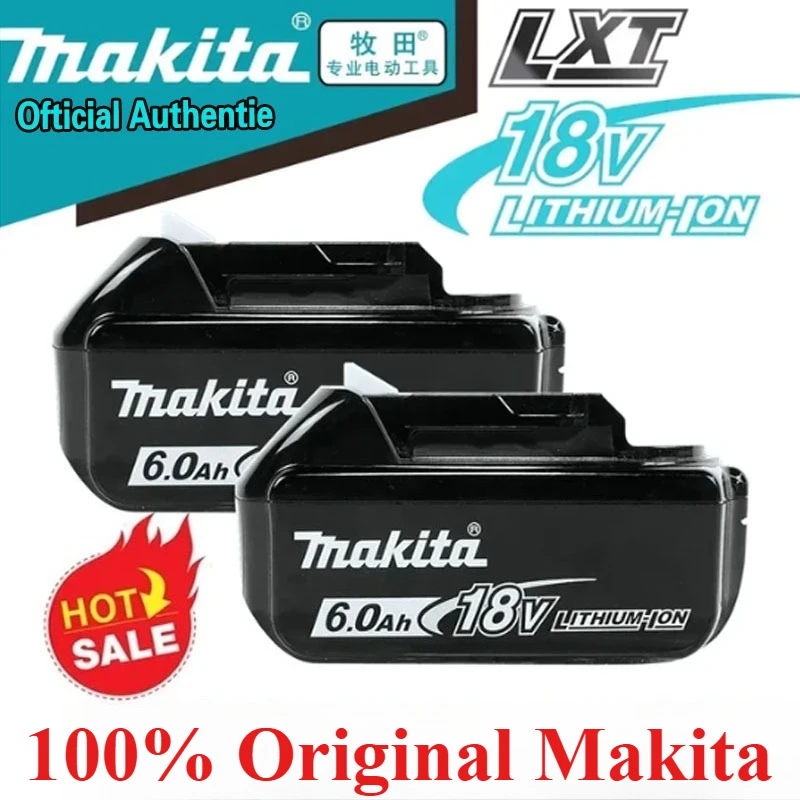 

100% Original Makita 18V 6.0Ah battery, for Makita BL1830， BL1830B， BL1840 ，BL1840B ，BL1850 BL1860B LXT400 power tools batte