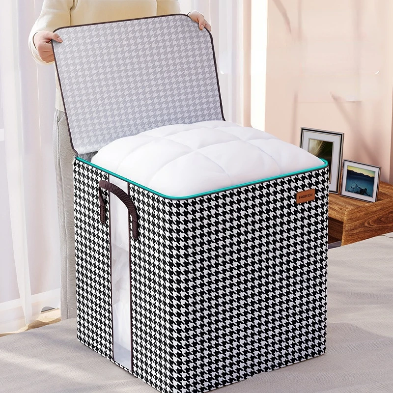 Damp-proof Large Capacity Quilt Dust Bag with Portable Quilt Storage Bag Foldable Storage Box Cabinet Organizer Move Pack Bags