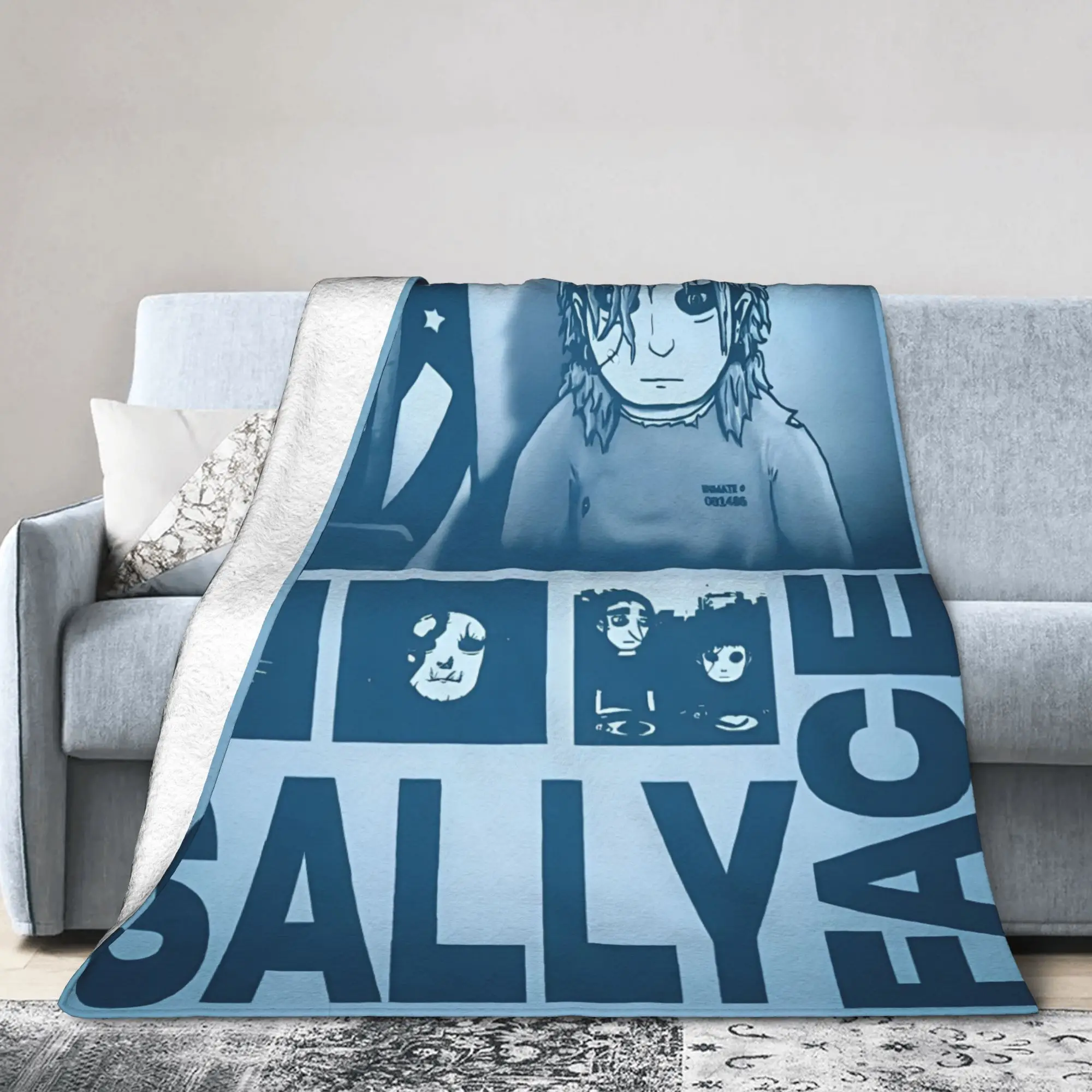 Sally Face Sal Fisher SF Blankets Coral Fleece Plush All Season Game Gothic Portable Thin Throw Blanket for Bedding