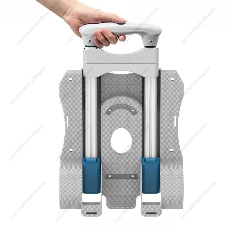 Foldable Labor-saving Hand Trolley, Portable Inclined Pull Cart for Student Luggage and Daily Travel