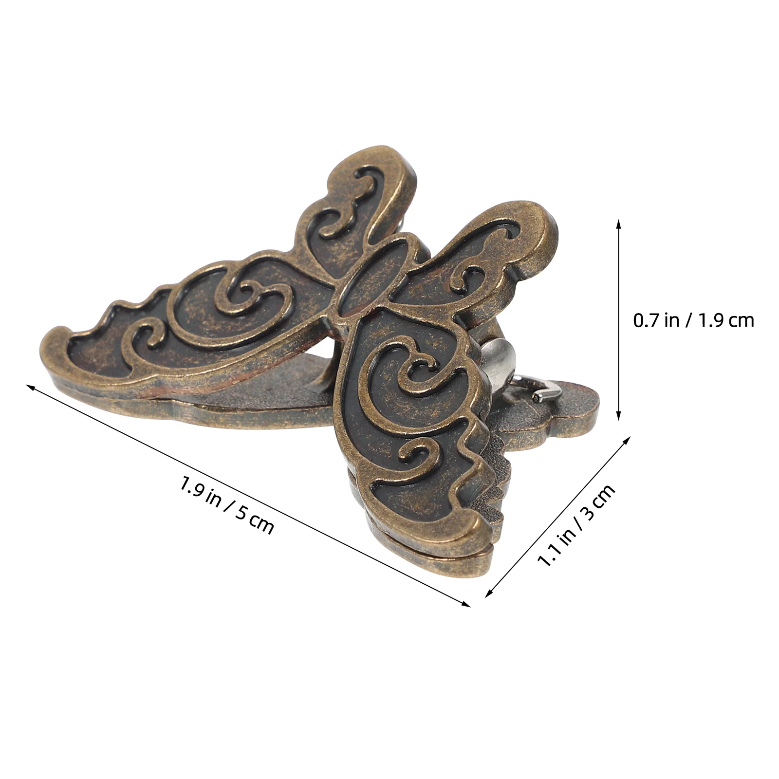 4 Pcs Butterfly Clip Journal Clips Small Paper Zinc Alloy Document Binder Name Cards Student Use