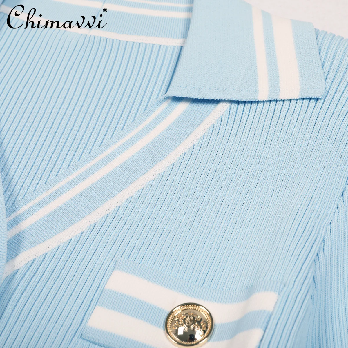 2023 Lente en Herfst Nieuwe Mode Lange Mouw Revers Split Gebreide Trui Veelzijdige Top OL Elegante Slanke Vest Jas Vrouwen