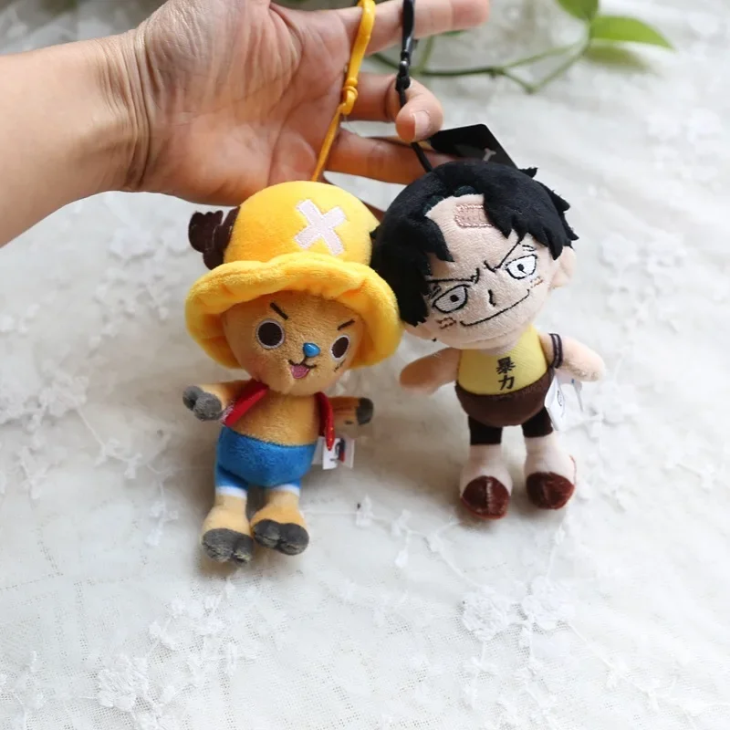 

12cmOne Piece Original Plush Pendant Doll Luffy Toy Tony Chopper Laboon Sabo Anime Keychain Soft Stuffed Backpack Ornaments Toy