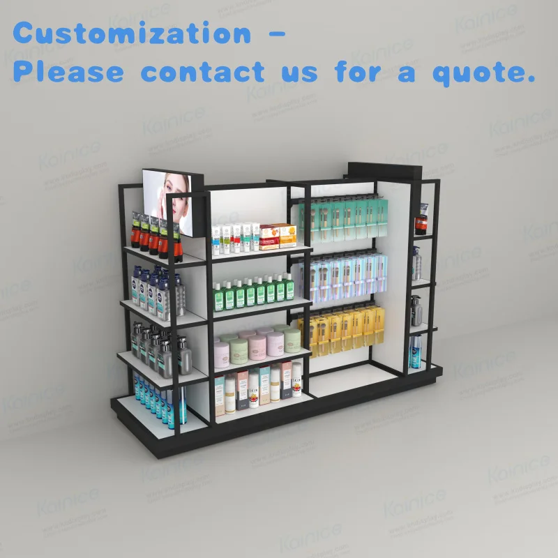 

custom.Kainice Custom Size Brands Eyelash Cosmetic Display Cabinet Showcase Acrylic Make up Display Stand Shelf Display Rac