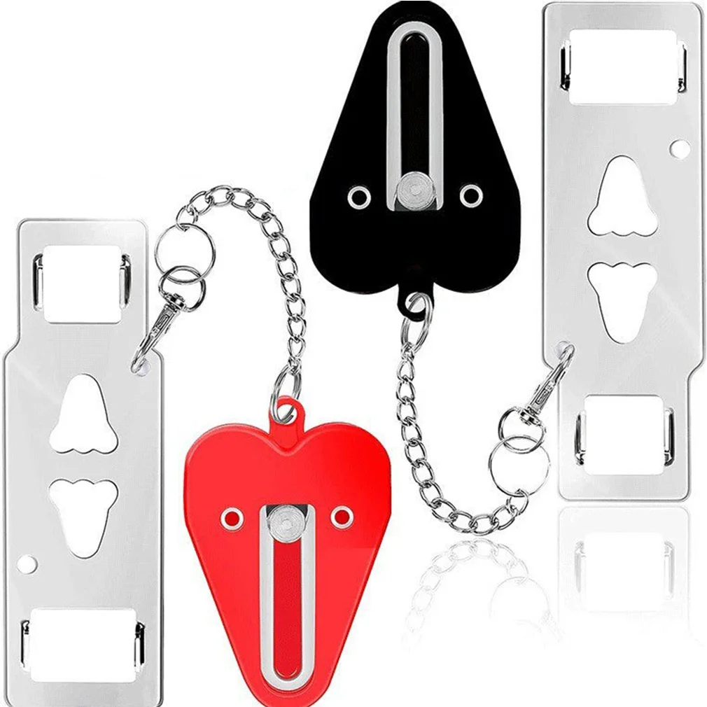 Portable Double Hole Door Lock Lockdown Security Lock Door Extra Lock Inside Door Locker Security Devices Dropshipping Wholesale