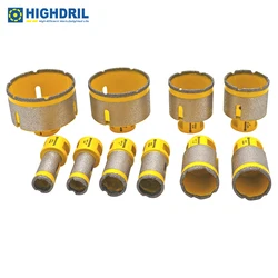 HIGHDRIL Diamond Integrated Grinding Rod Drilling Milling Bit HolesCutter For Porcelain Ceramic Marble Granite Angle Grinder