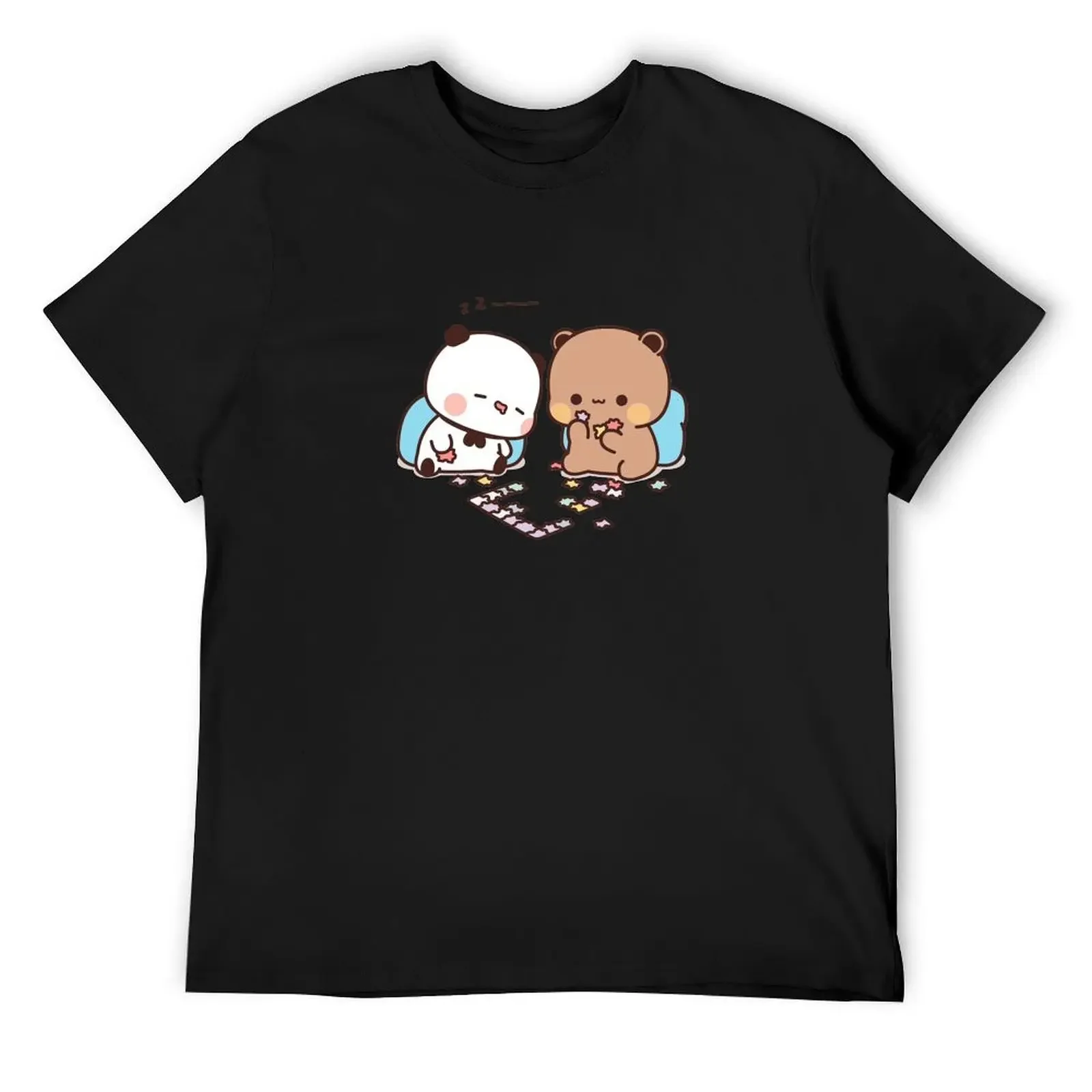 

Bubu and Dudu Puzzles Cute Bear Couple Panda Yier Bubu Brownie Bear T-Shirt anime tshirt cotton t shirt men