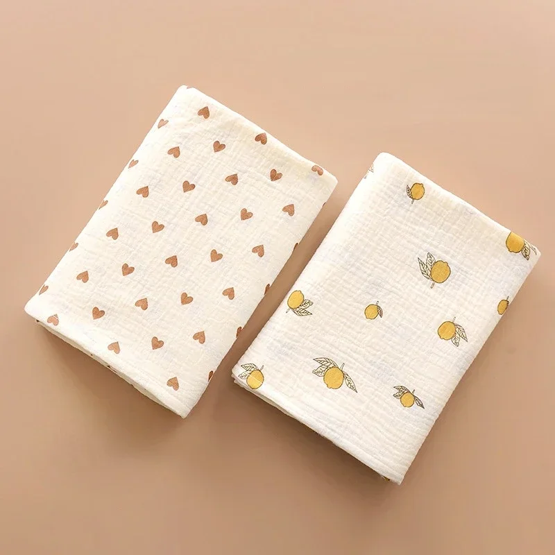 100X100cm Muslin Squares Baby Swaddle Blanket Newborn Diaper Bedding Cotton Stroller Blankets Cute Soft Print Baby Towel Wrap 