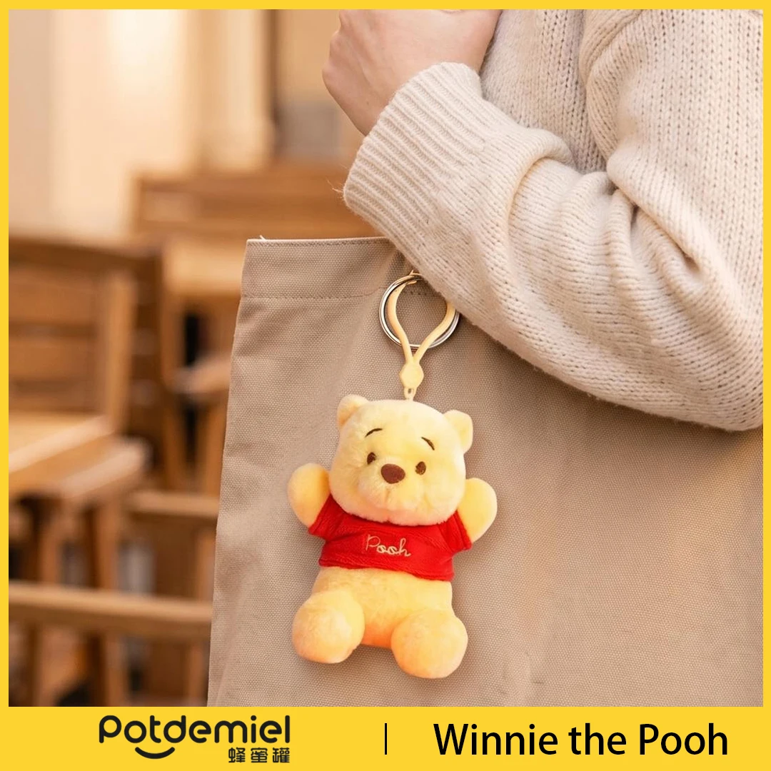 Potdemiel Disney Winnie the Pooh Plush Pendant Canvas Bag Hanger Key Fob Soft Cute Birthday Gift For Young Teen Movie Fans view 4