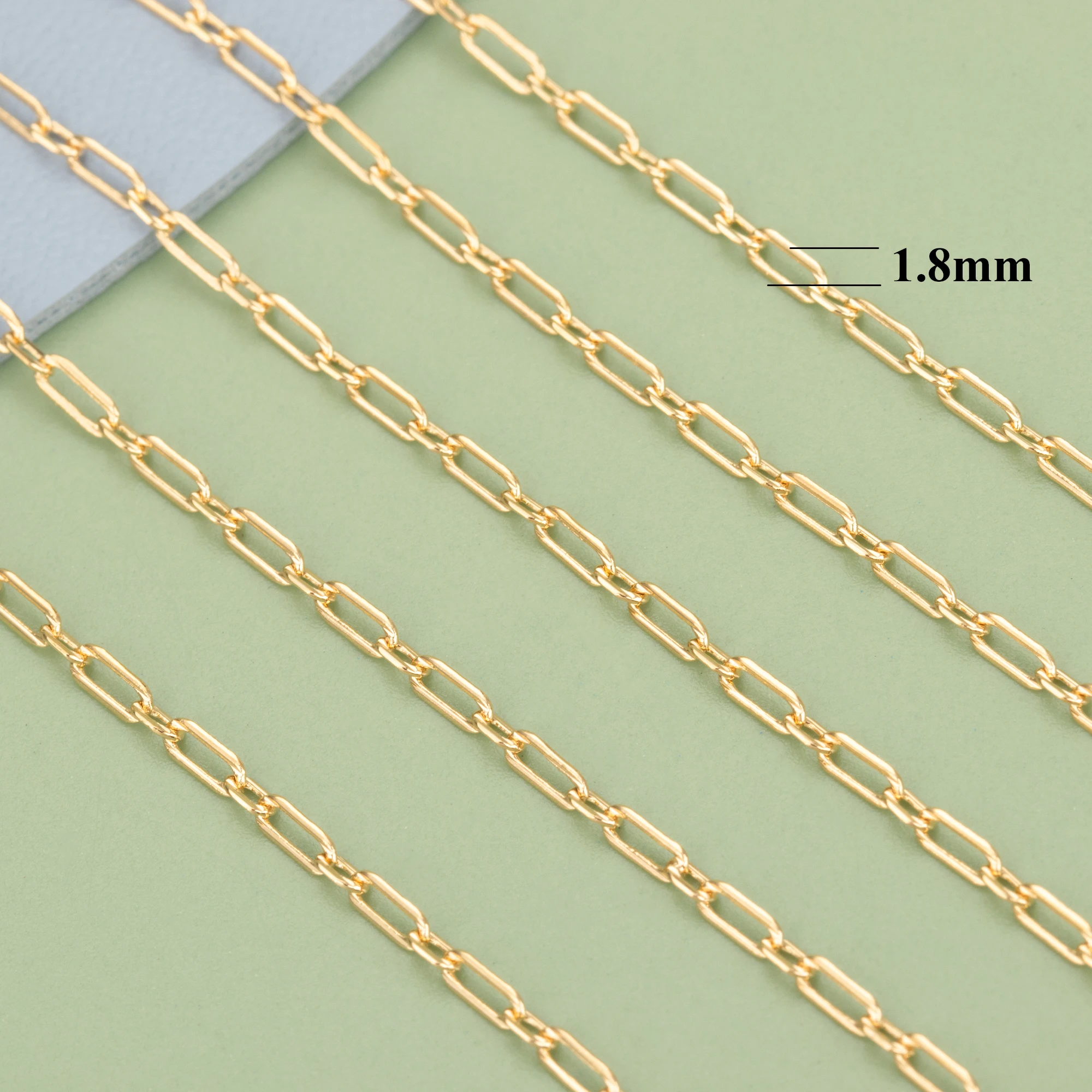 YEGUI C154 ، diy سلسلة ، 18k الذهب مطلي ، 0.3 ميكرون ، معدن النحاس ، الروديوم مطلي ، اليدوية ، سوار ذاتي الصنع قلادة ، صنع المجوهرات ، 3 متر/وحدة